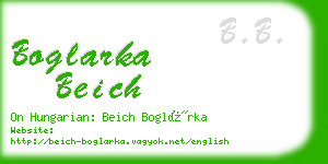 boglarka beich business card